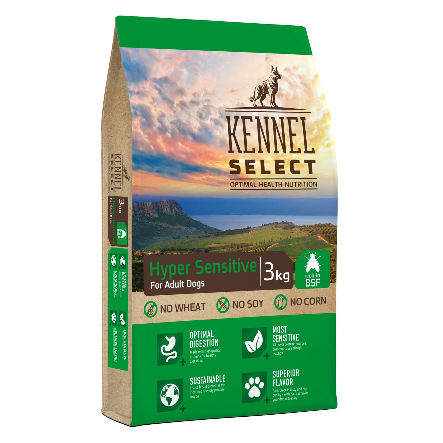 מזון כלבים קאנל סלקט בוגר - הייפר סנסיטיב B.S.F