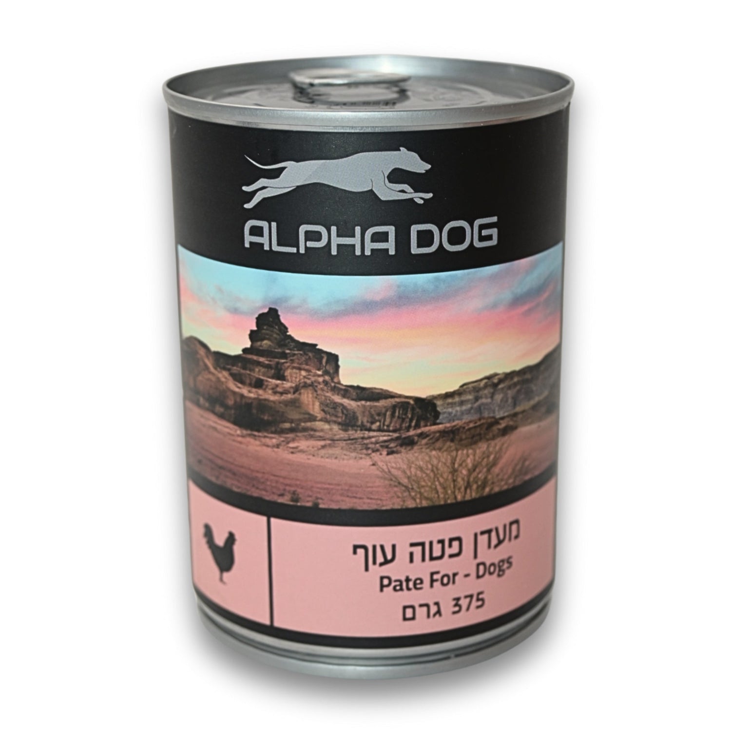 מזון כלבים רטוב אלפא דוג פטה - עוף - 375 גרם