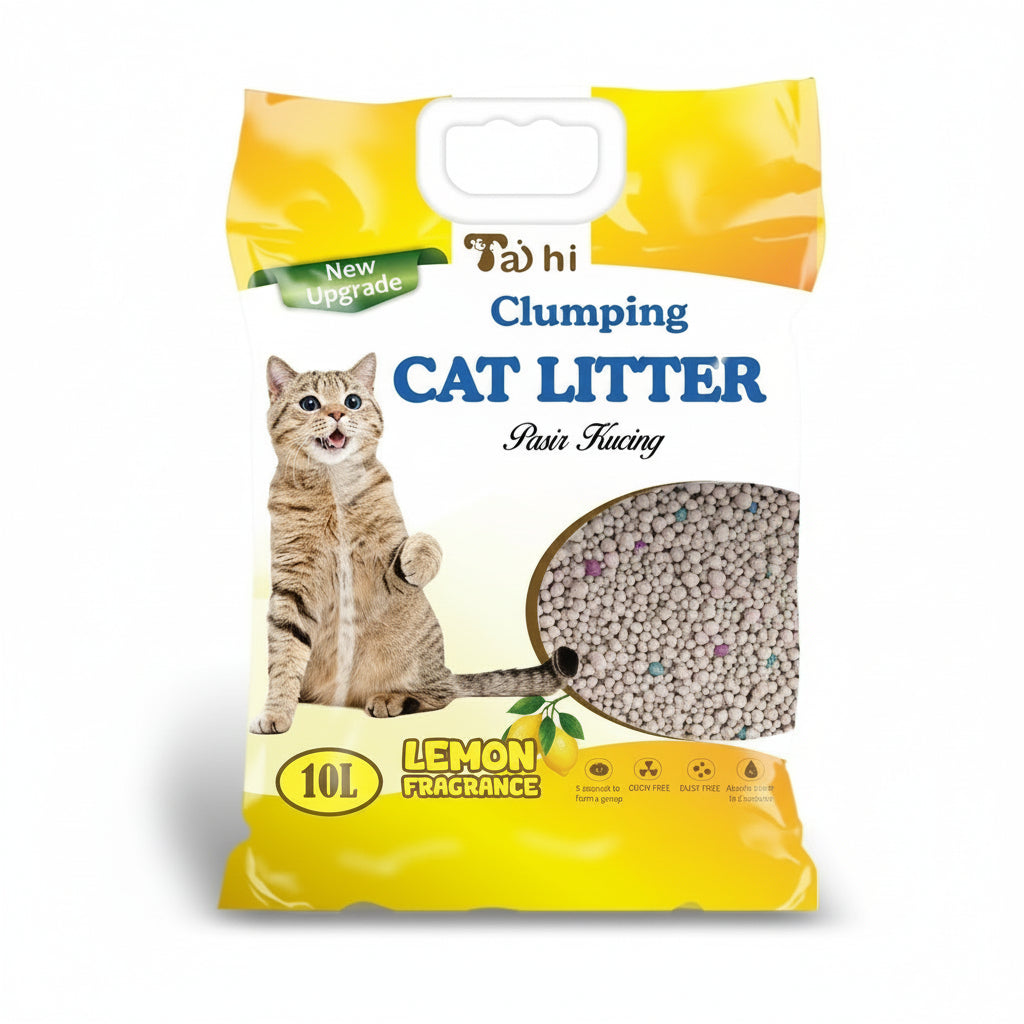 חול חתולים מתגבש טאג'-היי לימון 10 ליטר