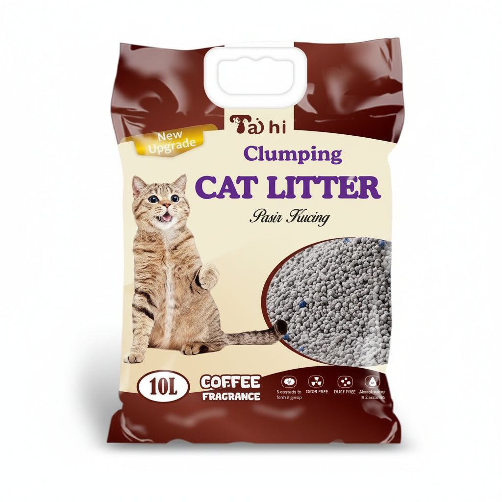 חול חתולים מתגבש טאג'-היי קפה 10 ליטר