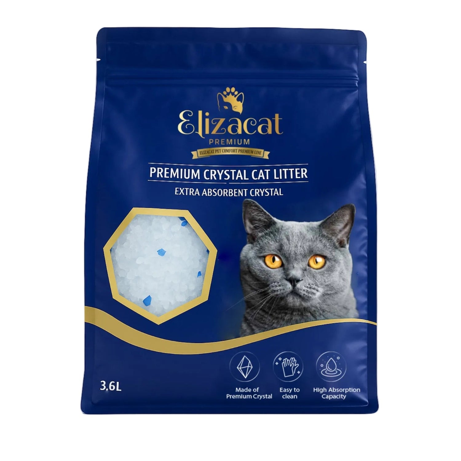 חול חתולים קריסטל אליזקט 3.6 ליטר