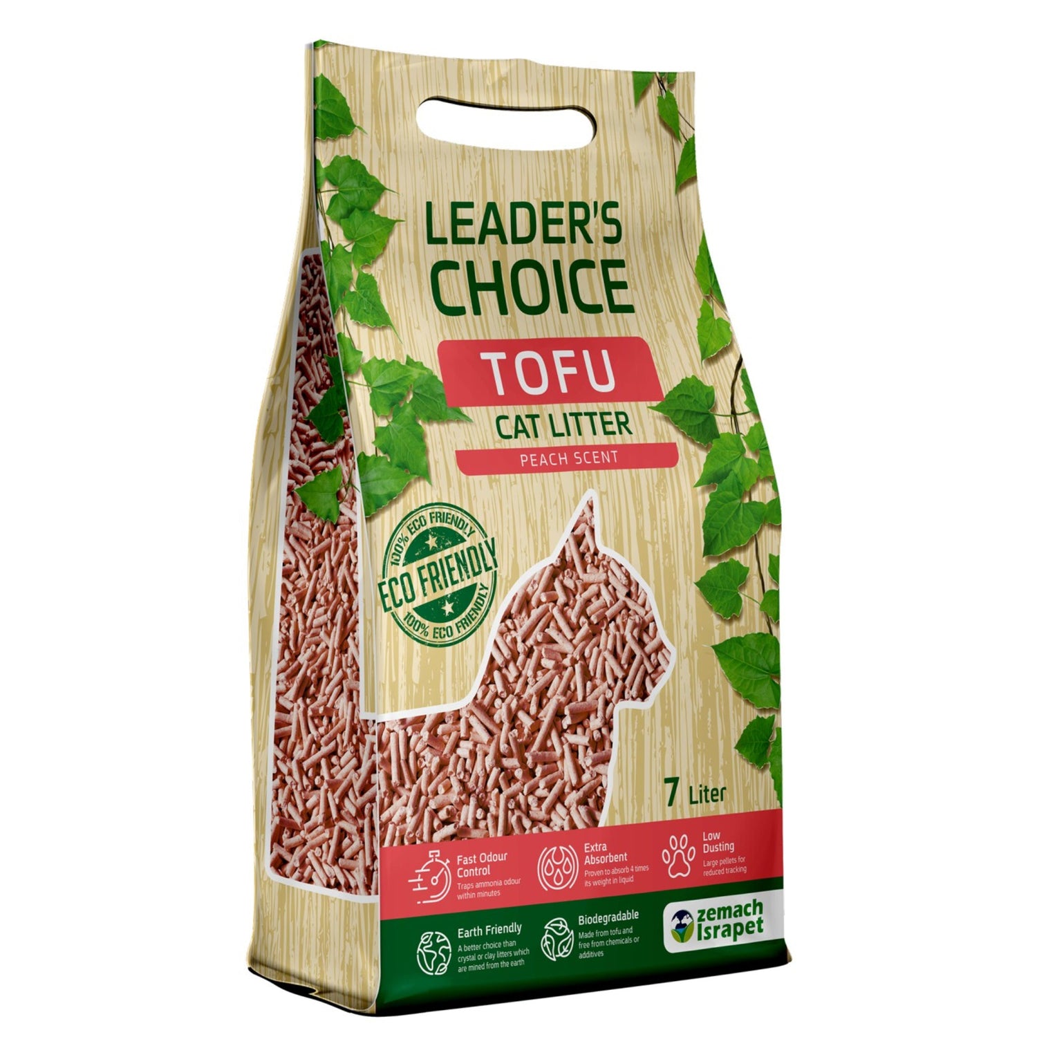 חול חתולים טופו לידרס צ'וייס אפרסק 7 ליטר