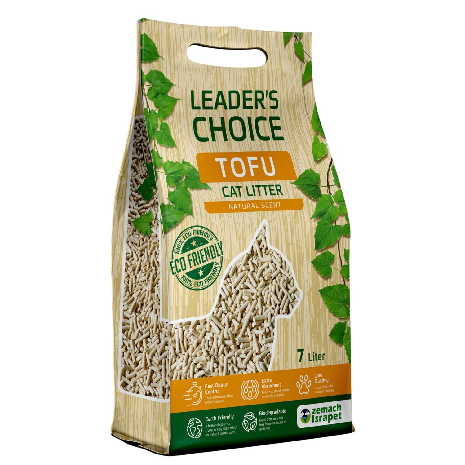 חול חתולים טופו לידרס צ'וייס טבעי (נטורל) 7 ליטר