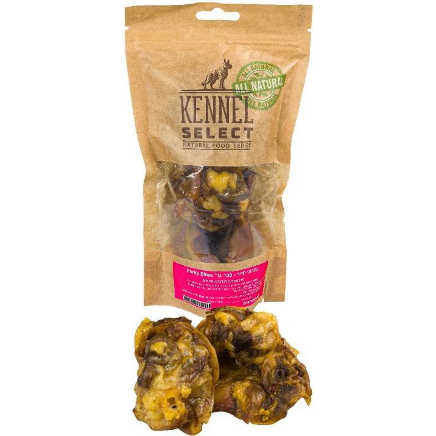 חטיף כלבים טבעי קאנל סלקט נתחוני חזיר גריל 100 גרם