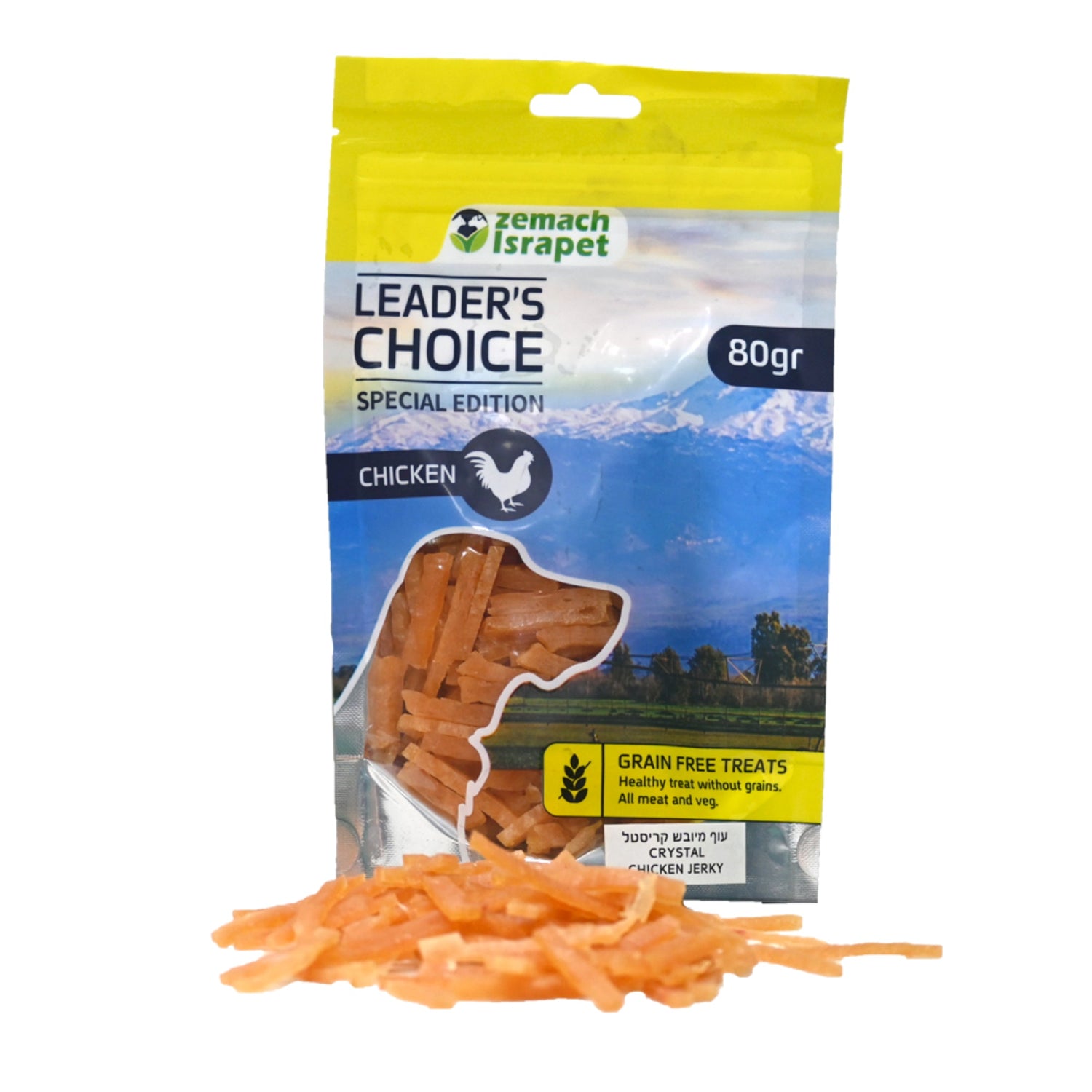 חטיף כלבים לידרס צ'וייס עוף מיובש קריסטל 80 גרם