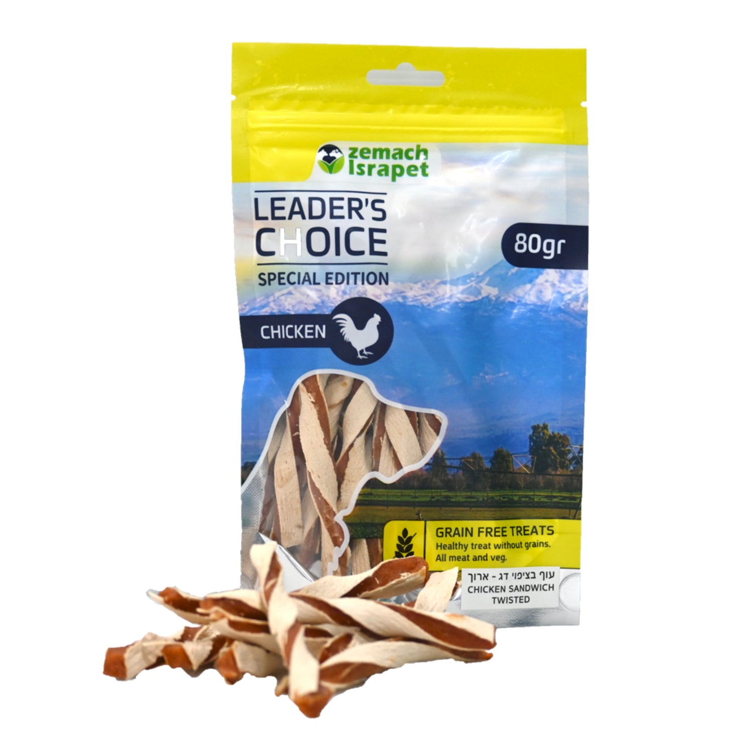 חטיף כלבים לידרס צ'וייס עוף בציפוי דג ארוך 80 גרם