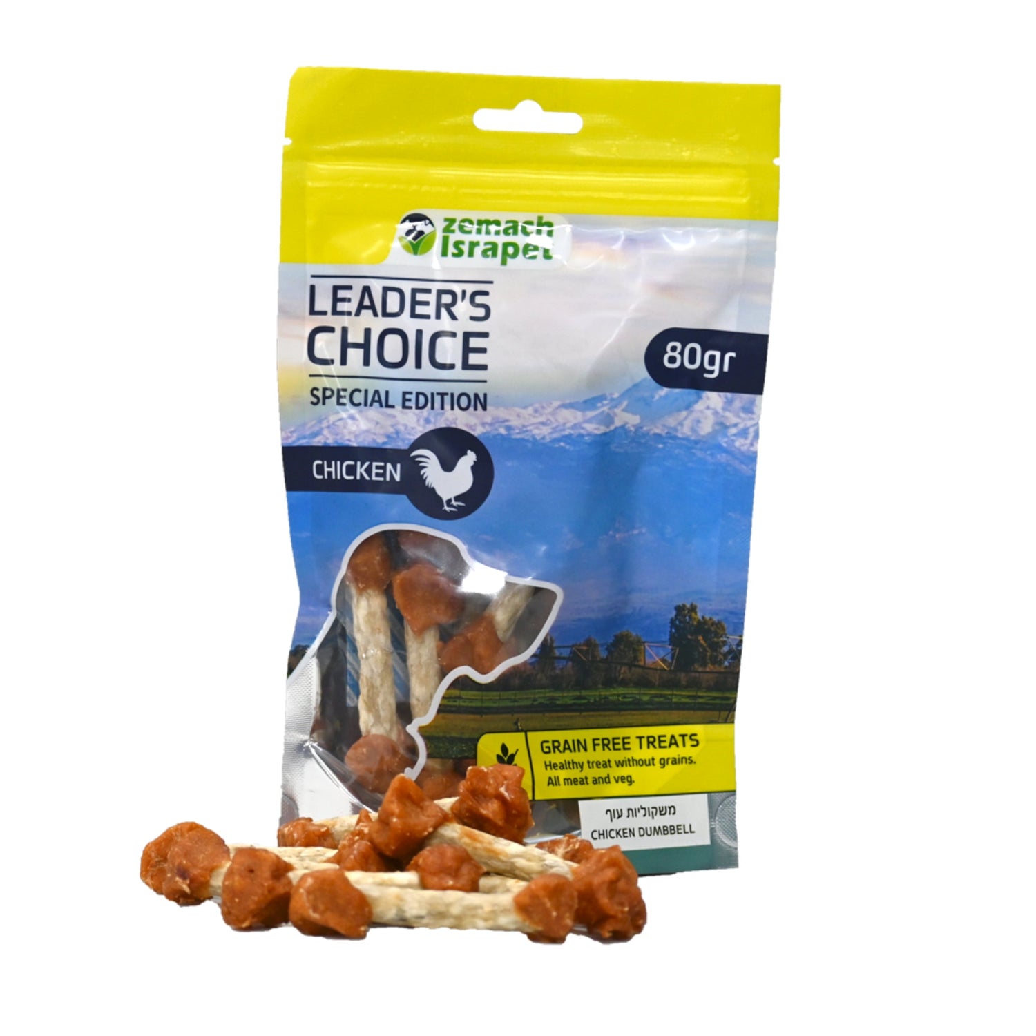 חטיף כלבים לידרס צ'וייס משקוליות עוף 80 גרם