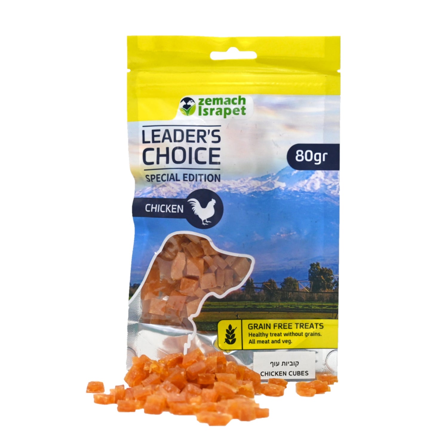 חטיף כלבים לידרס צ'וייס קוביות עוף 80 גרם