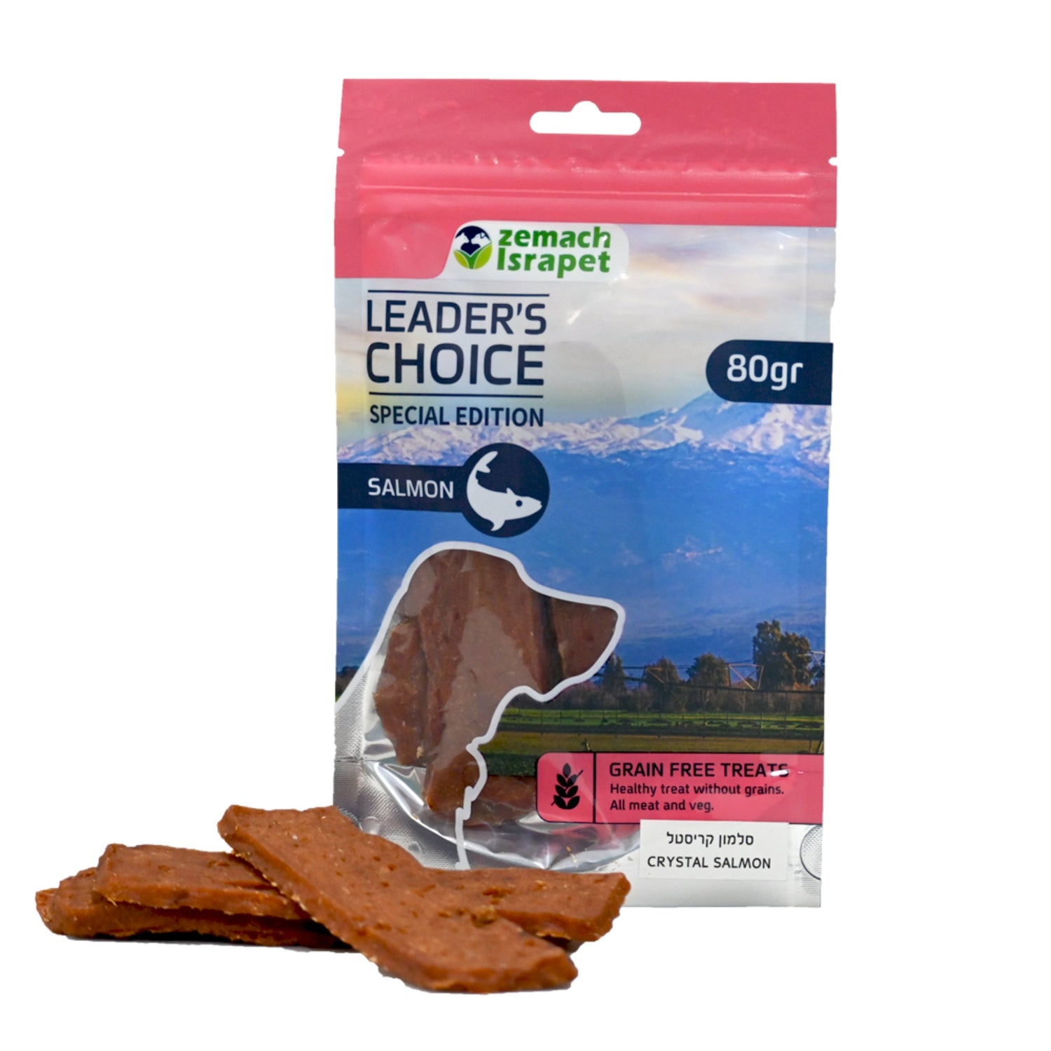חטיף כלבים לידרס צ'וייס סלמון קריסטל 80 גרם