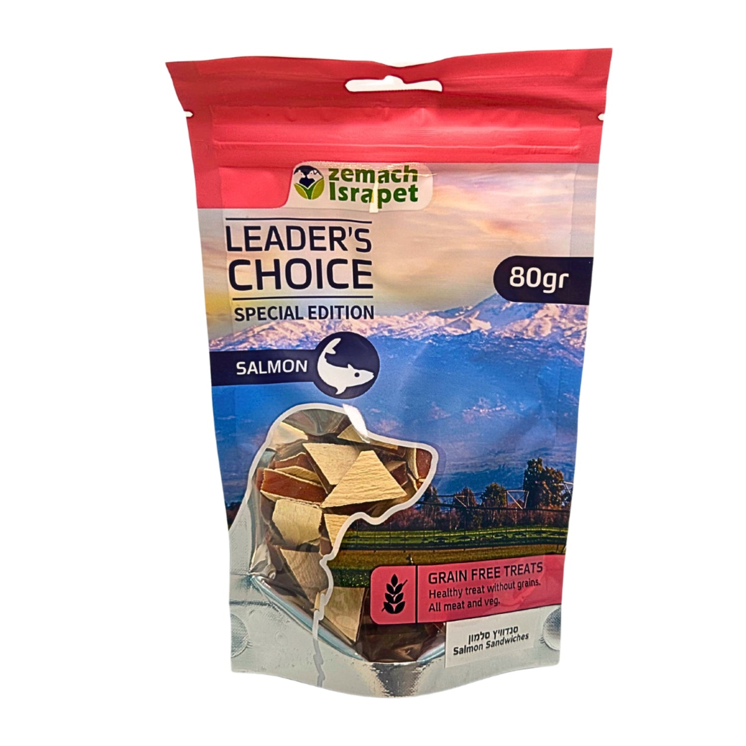 חטיף כלבים לידרס צ'וייס סנדוויץ' סלמון 80 גרם