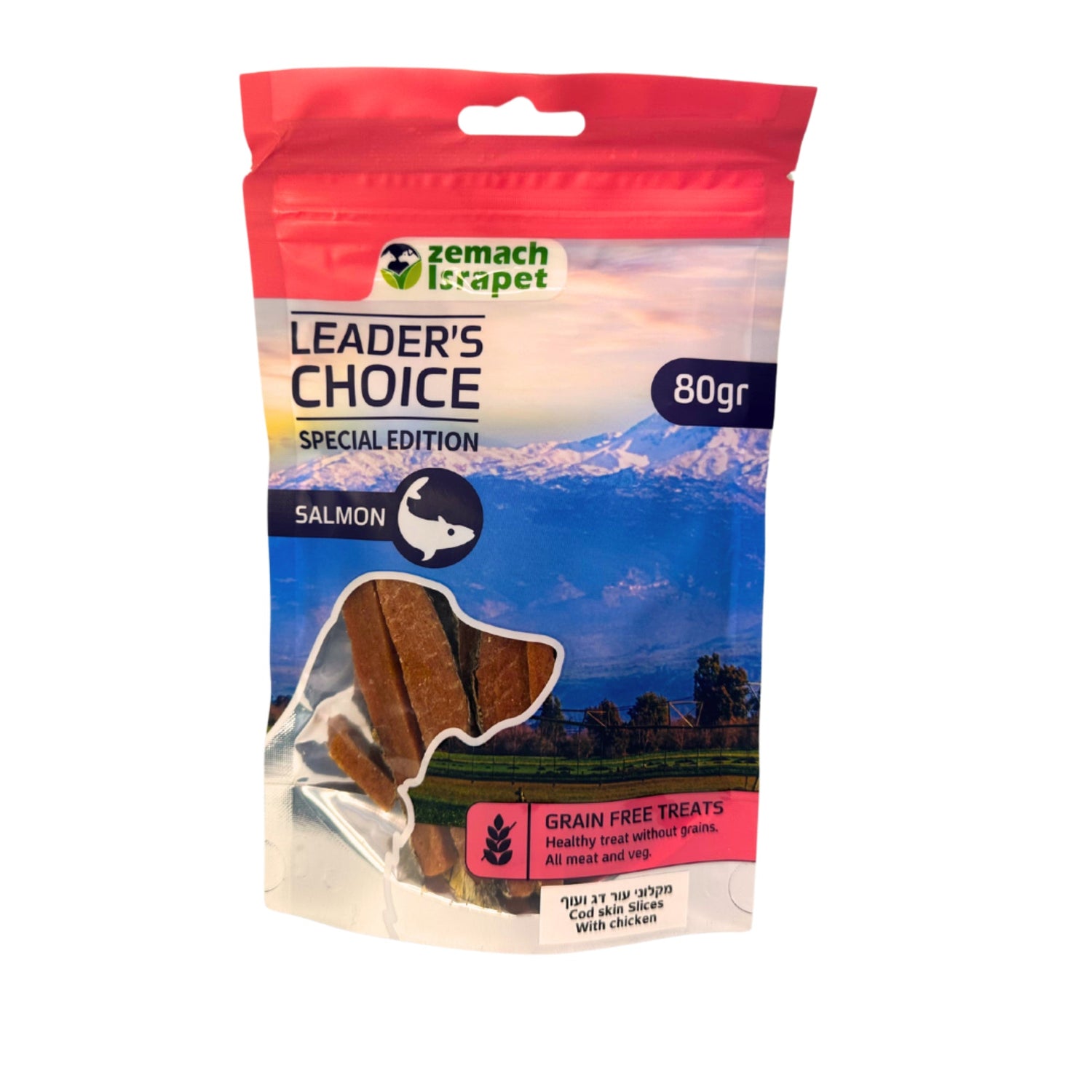 חטיף כלבים לידרס צ'וייס מקלוני עור דג ועוף 80 גרם