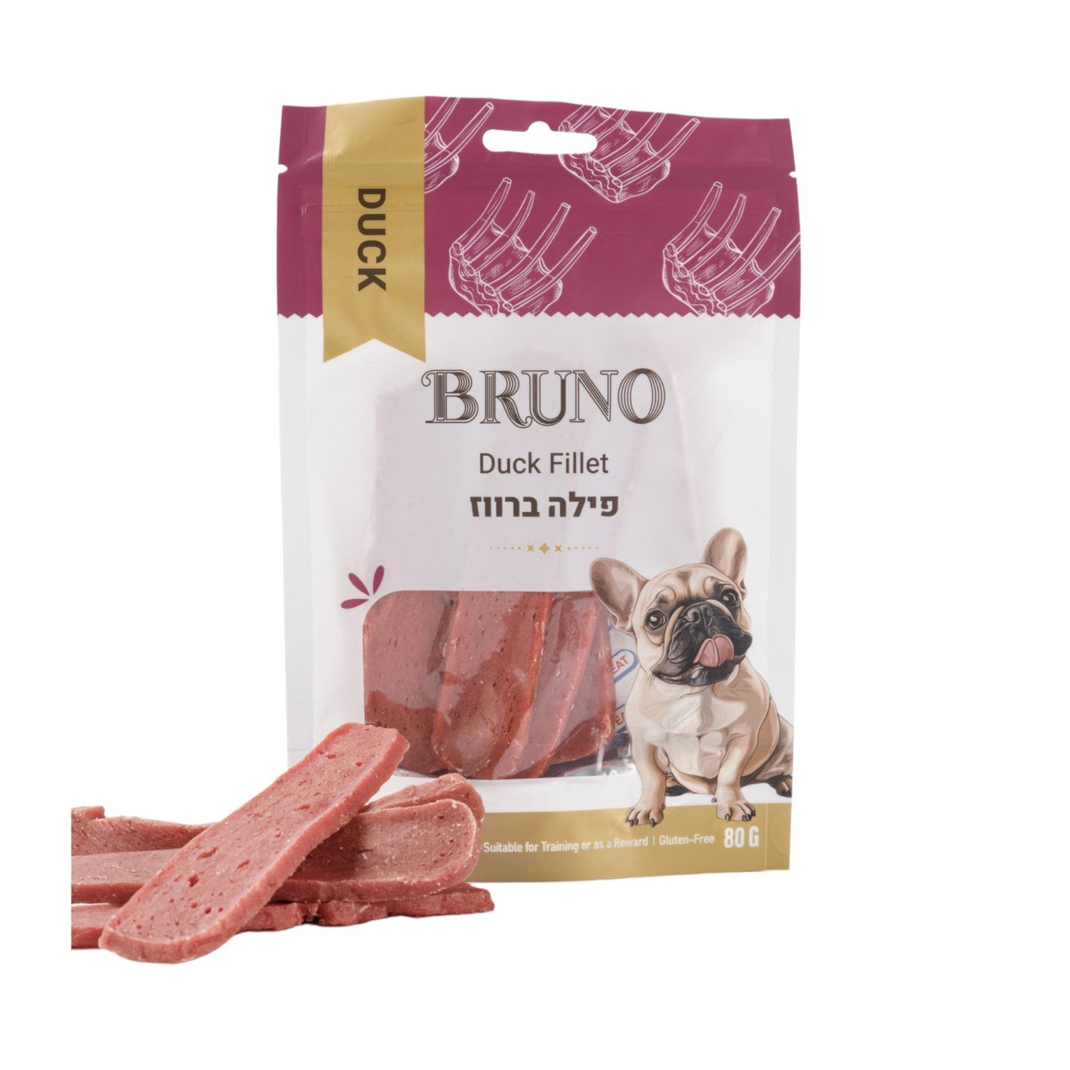 חטיף כלבים ברונו פילה ברווז 80 גרם