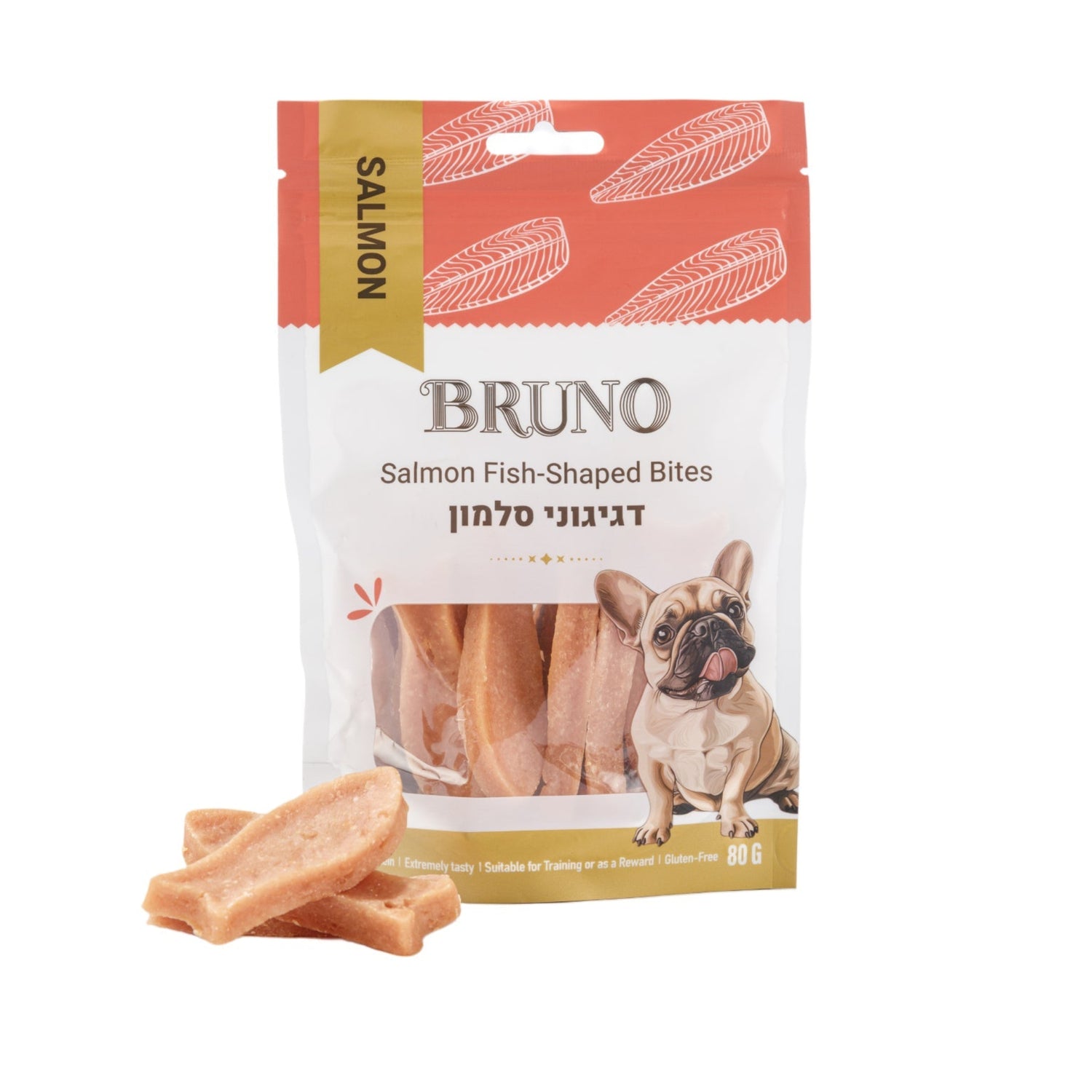 חטיף כלבים ברונו דגיגוני סלמון 80 גרם