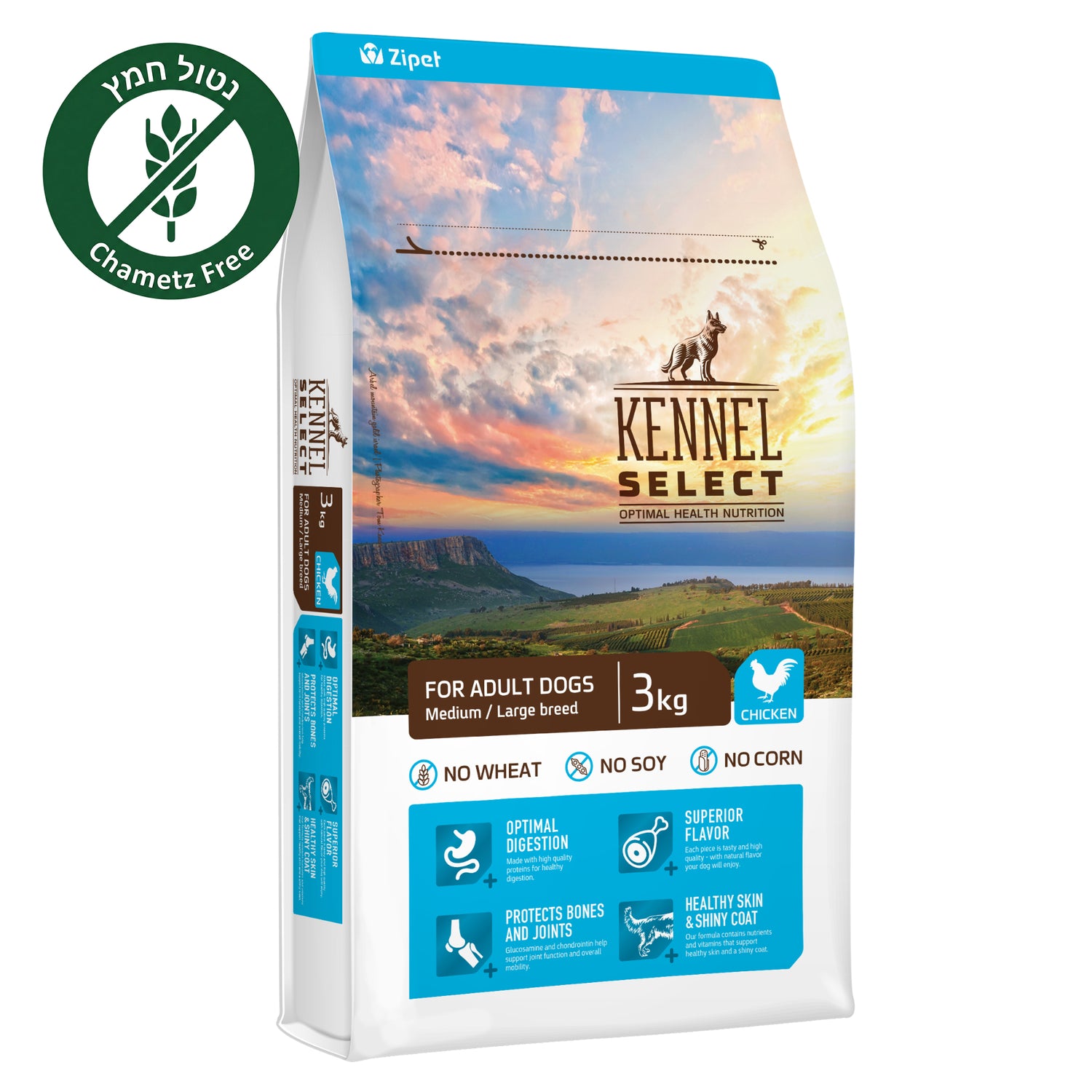 מזון כלבים נטול חמץ קאנל סלקט בוגר - עוף